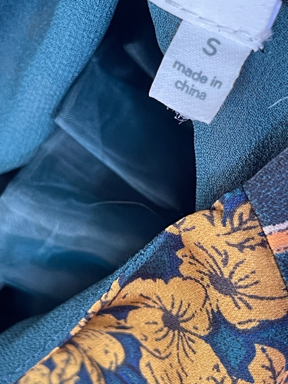 Astr Floral Maxi Dress in Teal and Burnt Orange - Picture 12 of 15